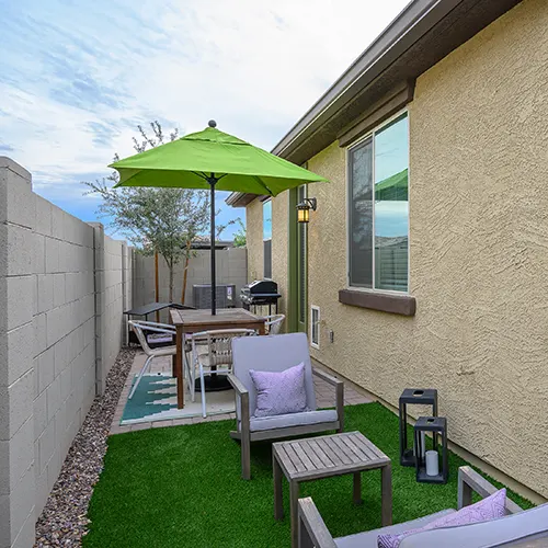 Three bedroom model  (backyard)
